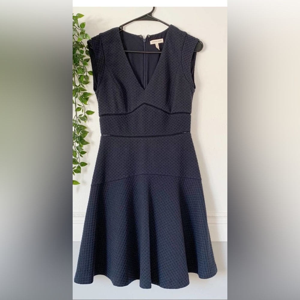 Rebecca Taylor Navy Fit Flare Dress Sz 0